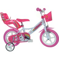 DINO BIKES Dječji bicikl Unicorn, 12", rozi 90417